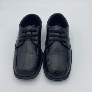 MAX + JAKE little boys non-marking lace up dress shoes in BLACK sz 11 - VGUC